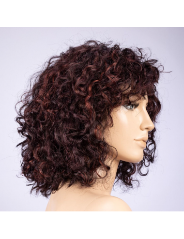 Perruque en fibre synthétique Disco Aubergine rooted Ellen Wille