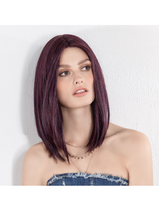 Perruque en fibre synthétique Drive Darkplum mix Ellen Wille Perruque en fibre synthétique Drive Darkplum mix Ellen Wille