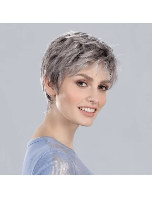Perruque synthétique DEBBIE Metallic Grey Rooted ELLEN WILLE