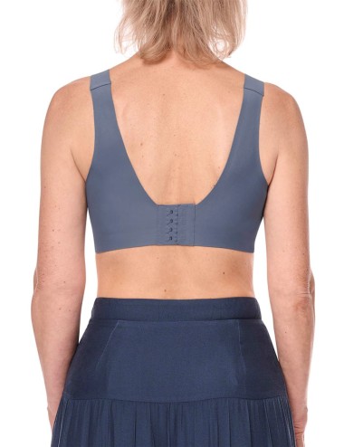 Brassière soutien-gorge Linda sans armatures Bleu indigo pour prothèses mammaires Amoena