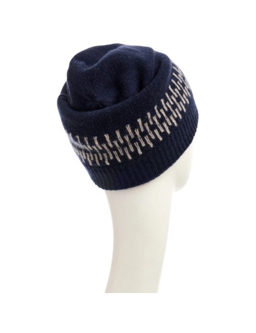 Bonnet laine et cachemire Val d'Isère marine 1595-4085 christine headwear elite hair