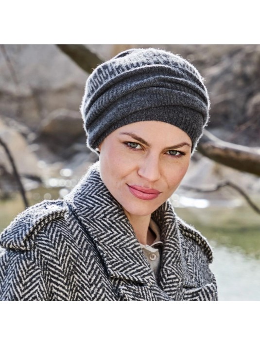 Bonnet laine et cachemire Val d'Isère gris 1595-4084 christine headwear elite hair Bonnet laine et cachemire Val d'Isère gris 1595-4084 christine headwear elite hair