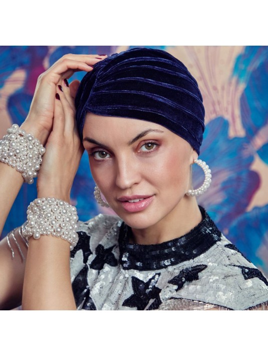 Bonnet BOHO Spirit Velvet midnight ELITE HAIR - CHRISTINE HEADWEAR
