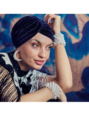 Bonnet BOHO Spirit Velvet midnight ELITE HAIR - CHRISTINE HEADWEAR