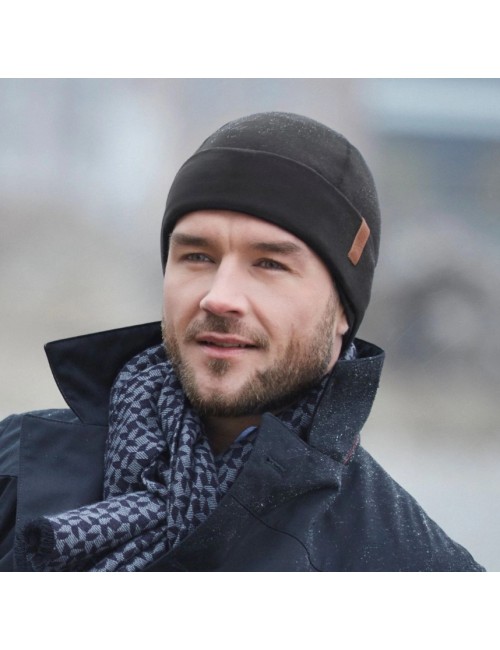 Bonnet HOMME LAINE Ventura black laine ELITE HAIR - Christine Headwear