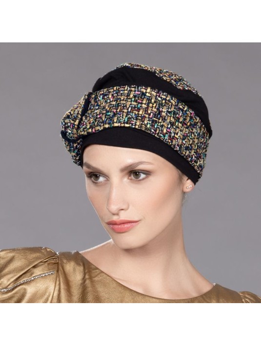 Bonnet Wanja Black Ellen's headwear Ellen Wille Bonnet Wanja Black Ellen's headwear Ellen Wille