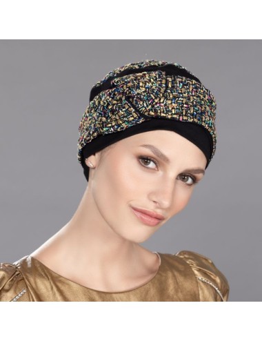 Bonnet Wanja Black Ellen's headwear Ellen Wille