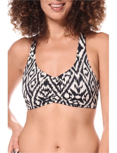 Maillot de bain haut de bikini Salta Noir / Blanc Amoena