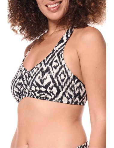 Maillot de bain haut de bikini Salta Noir / Blanc Amoena
