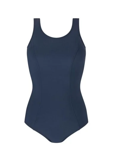 Maillot de bain une pièce Rhodes bleu nuit (Avant) AMOENA