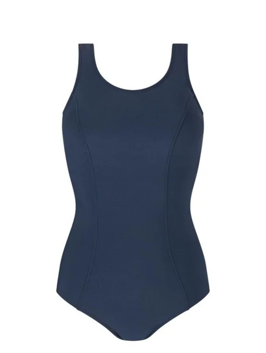 Maillot de bain une pièce Rhodes bleu nuit (Avant) AMOENA