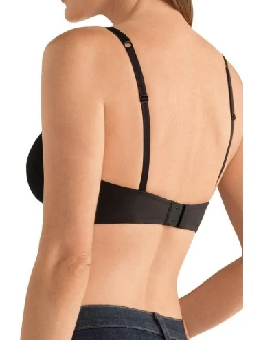 Soutien-gorge Amber paddé sans armatures noir (Avant)