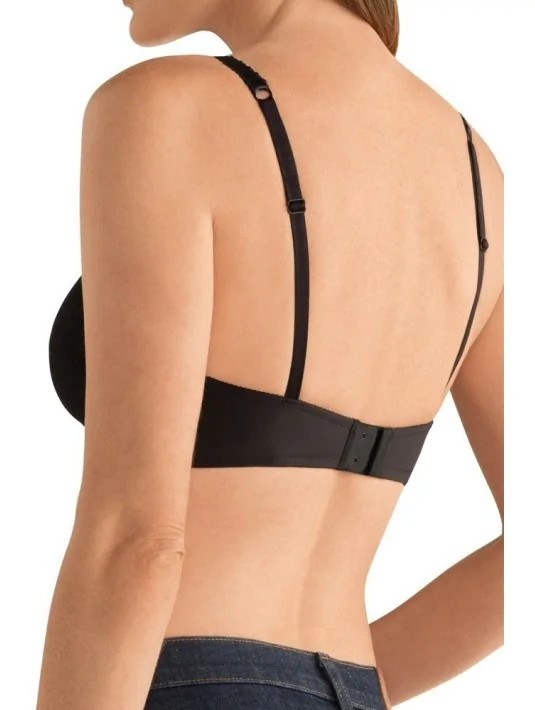 Soutien-gorge Amber paddé sans armatures noir (Arrière)