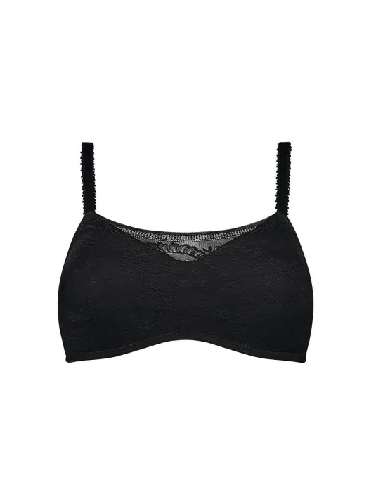 Soutien-gorge Amber paddé sans armatures noir (Avant)