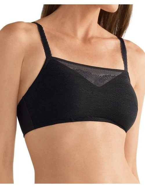 Soutien-gorge Amber paddé sans armatures noir (Avant)