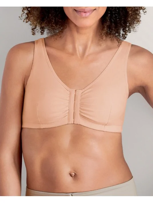 Soutien-gorge Frances sans armatures ouvert devant AMOENA (Sable)