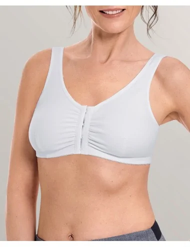 Soutien-gorge Frances sans armatures ouvert devant AMOENA (Blanc)