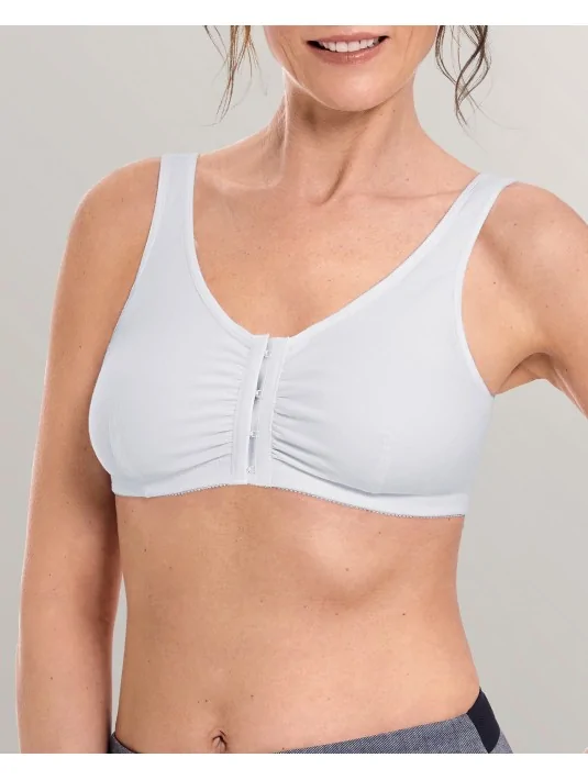 Soutien-gorge Frances sans armatures ouvert devant AMOENA (Blanc)