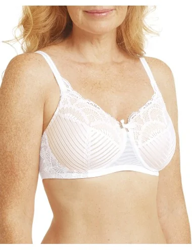 Soutien-gorge Karolina paddé sans armatures AMOENA (Blanc/sable clair)