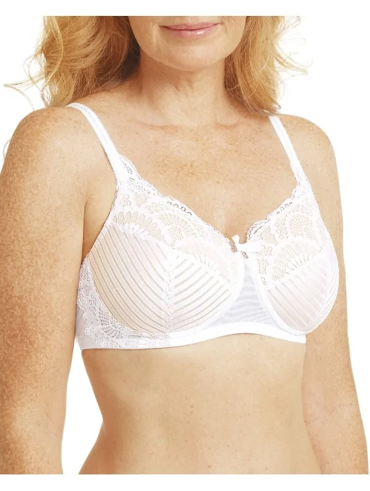 Soutien-gorge Karolina paddé sans armatures AMOENA (Blanc/sable clair)