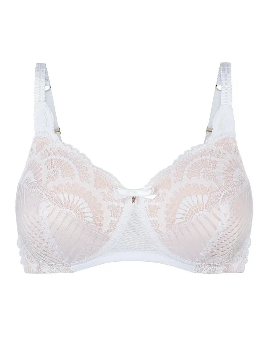 Soutien-gorge Karolina paddé sans armatures AMOENA (Blanc/sable clair)