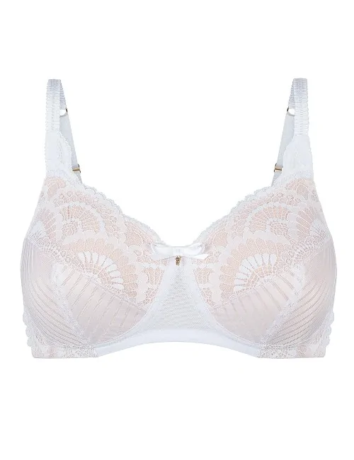 Soutien-gorge Karolina paddé sans armatures AMOENA (Blanc/sable clair)