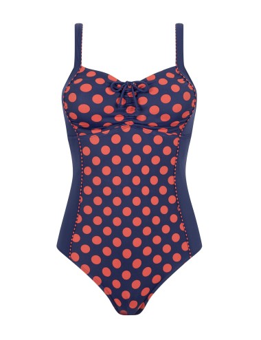 Maillot de bain une pièce Alabama AMOENA (Marine / Rouille)