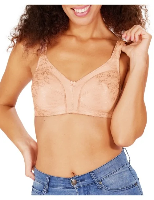 Soutien-gorge Tessa sans armatures rose nude (Avant) AMOENA