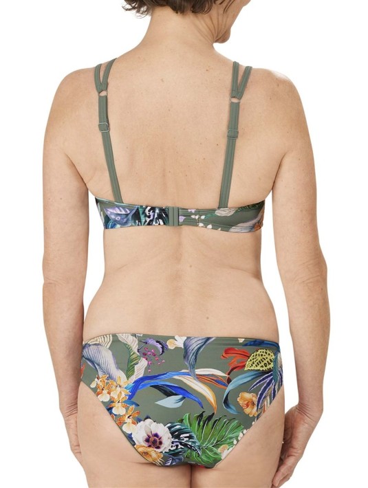 Haut de maillot souple Krabi imprimé vert olive Amoena derrière Haut de maillot souple Krabi imprimé vert olive Amoena derrière