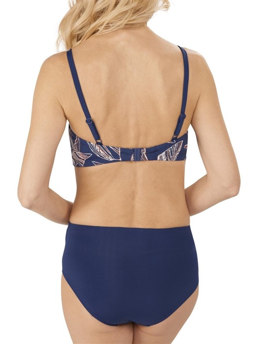 Haut de maillot souple Lanzarote bleu indigo ambre Amoena derrière Haut de maillot souple Lanzarote bleu indigo ambre Amoena derrière