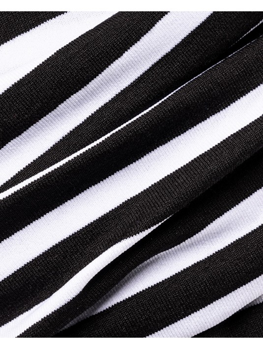 Bonnet GOGA black white striped ELLEN WILLE