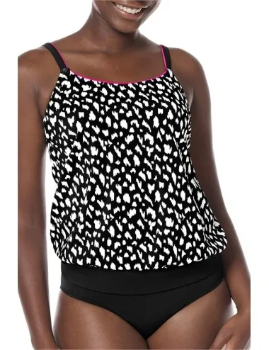 Tankini Manila blousant noir devant Amoena