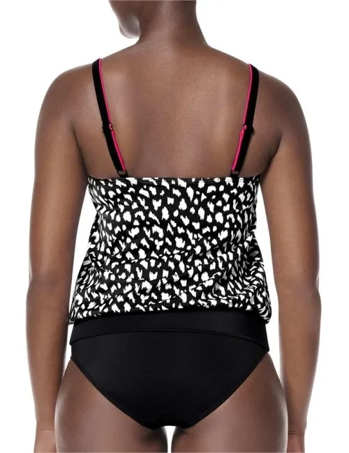 Tankini Manila blousant noir devant Amoena