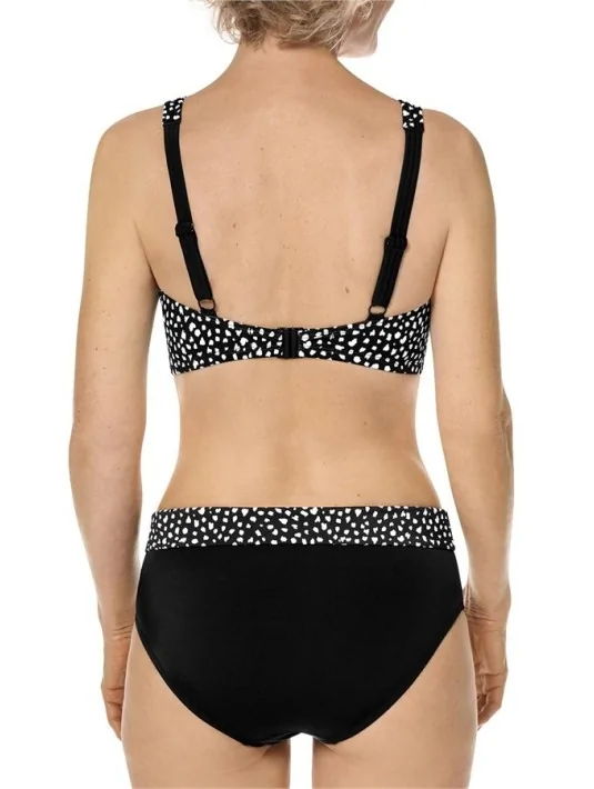 Haut de maillot Manila souple haute encolure noir derrière Amoena