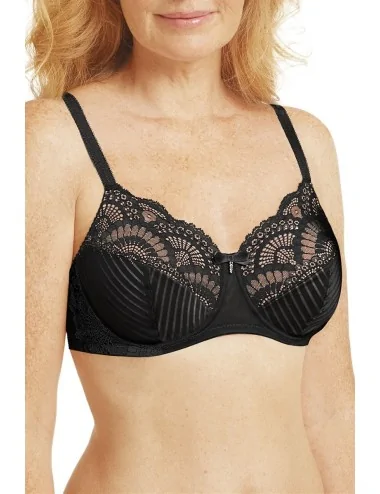 Soutien-gorge Karolina paddé sans armatures AMOENA (Noir/sable)