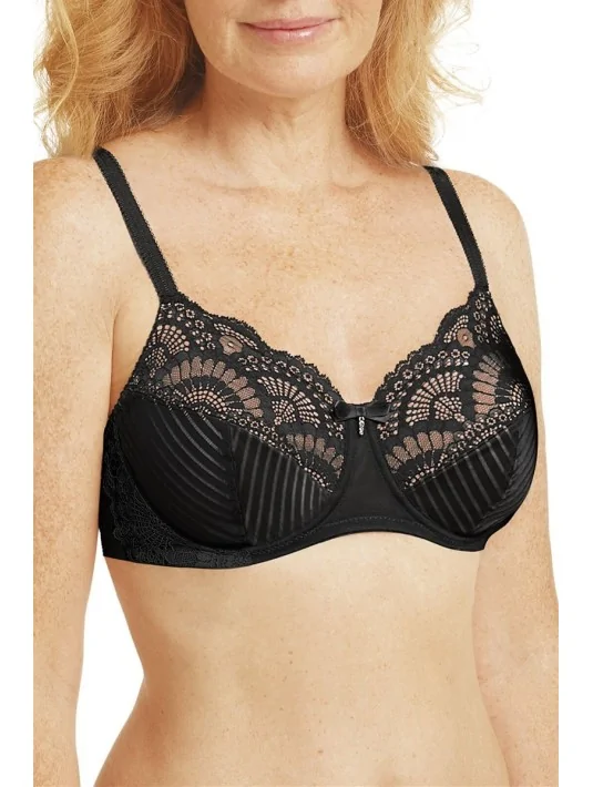 Soutien-gorge Karolina paddé sans armatures AMOENA (Noir/sable)