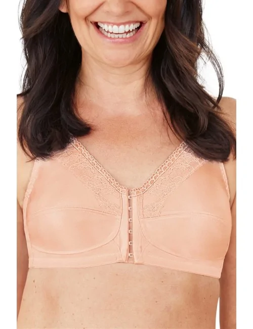 Soutien-gorge Nancy sans armatures ouvert devant AMOENA (Blush)