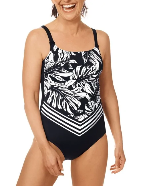 Maillot de bain une pièce Koh Samui Noir et Blanc Amoena