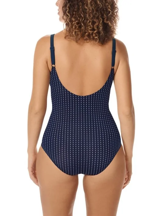 Maillot de bain une pièce nageur Algarve imprimé marine Amoena