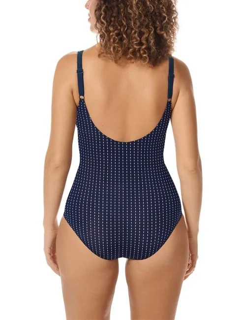 Maillot de bain une pièce nageur Algarve imprimé marine Amoena