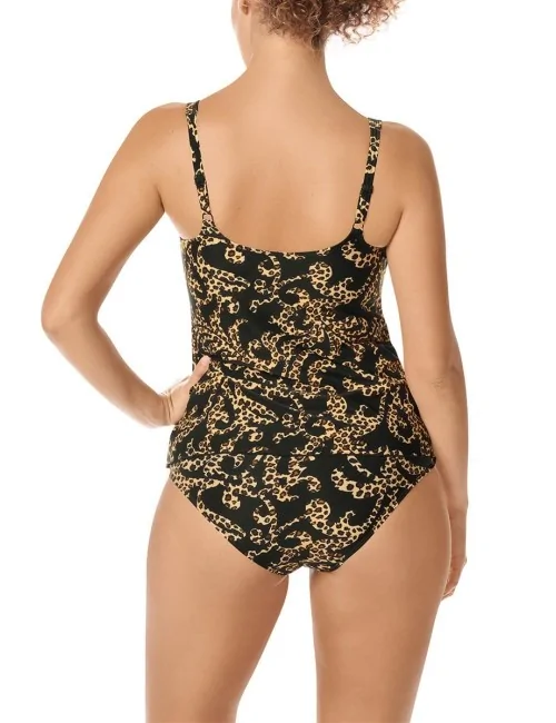 Top tankini de bain Sri Lanka Noir & Doré Amoena