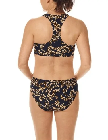 Haut de maillot de bain Sri Lanka sans armatures Noir & Doré Amoena