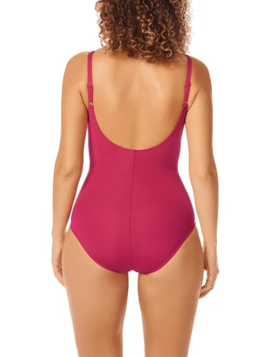 Maillot de bain nageur Cozumel imprimé rouge multicolore Amoena