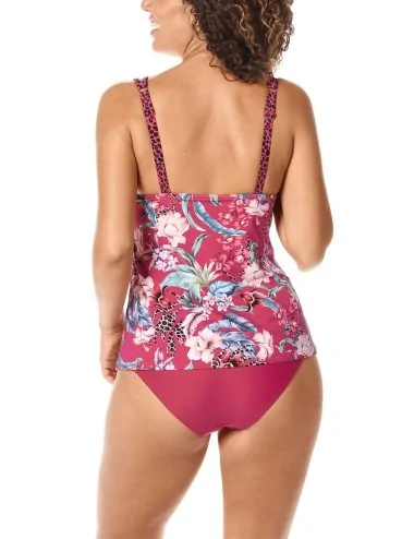 Tankini de bain Cozumel imprimé rouge multicolore Amoena