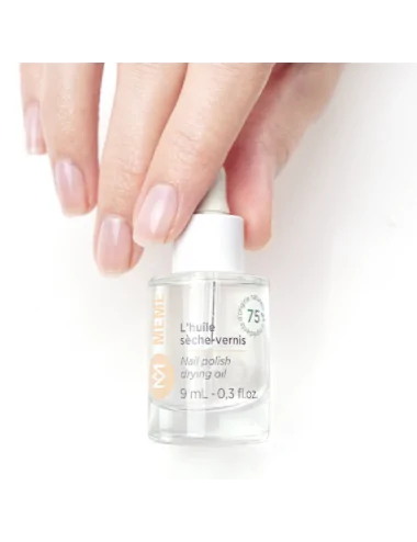 Huile sèche-vernis Même cosmetics 9 mL, 75% d'ingrédients d'origine naturelle, Made in France