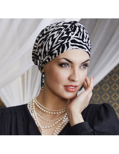 Bonnet BOHO TWIN SET Zebra ELITE HAIR - CHRISTINE HEADWEAR