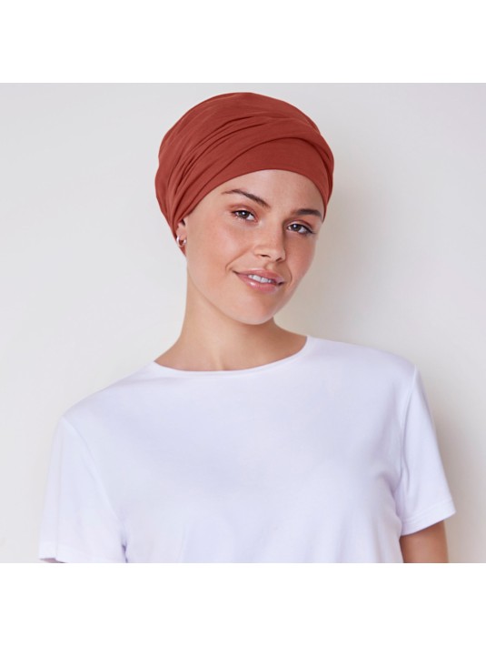 Turban VIVA TWIN SET Terracotta ELITE HAIR CHRISTINE HEADWEAR