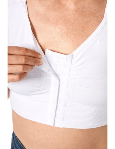 Soutien-gorge Lymph Flow Long sans armatures Blanc soins lymphatiques Amoena