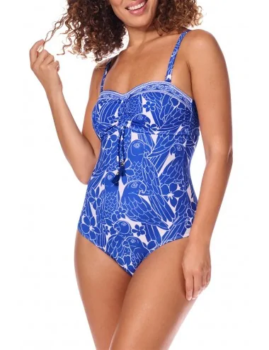 Maillot de bain une pièce bandeau Azores royal blue / white Amoena