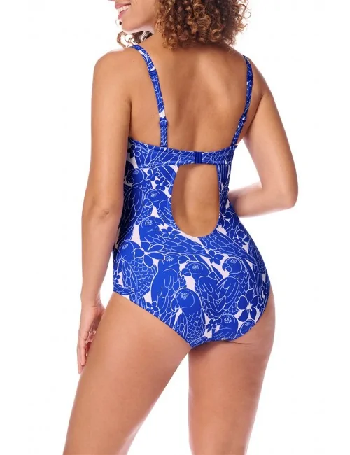 Maillot de bain une pièce bandeau Azores royal blue / white Amoena